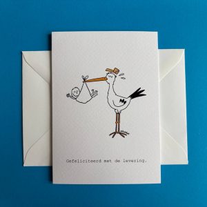 Ooievaar - Wenskaart