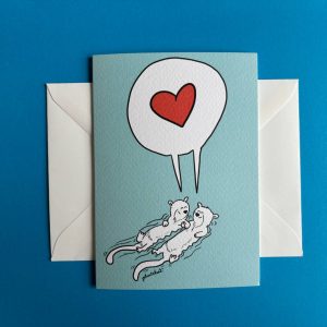Otters - Wenskaart