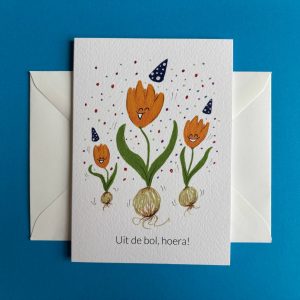 Tulpenbol wenskaart
